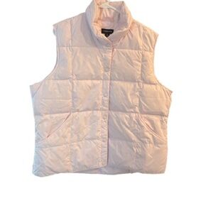 Lands' End Women’s Soft Pink Quilted Puffer Vest Plus Size